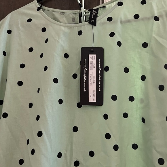 Gorgeous Mint Green Polka-Dot dress 👗 - Picture 4 of 5